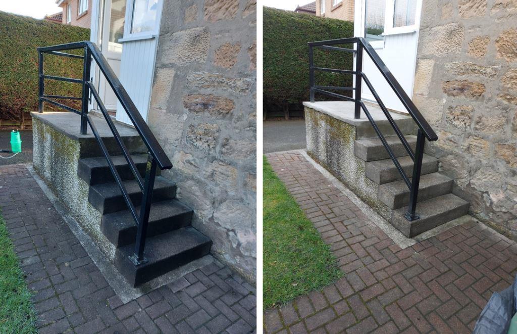 Concrete Steps Before and After.